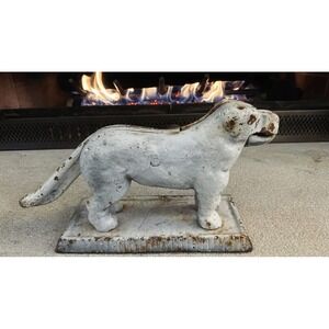 Antique Cast Iron Dog Nutcracker Figural Vintage Folk Art Nutcracker